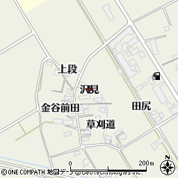 秋田県大館市山館沢見周辺の地図