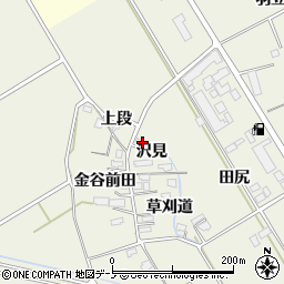秋田県大館市山館沢見3周辺の地図