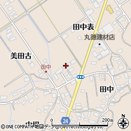 秋田県北秋田市綴子田中表66周辺の地図