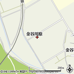 秋田県大館市山館金谷川原周辺の地図