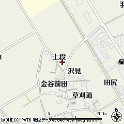 秋田県大館市山館上段周辺の地図