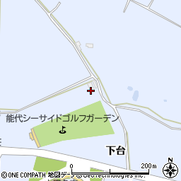 秋田県能代市落合下台周辺の地図