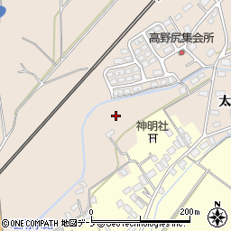 秋田県北秋田市綴子太田屋敷後周辺の地図