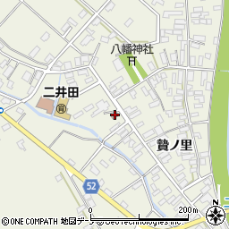 羽後二井田郵便局周辺の地図