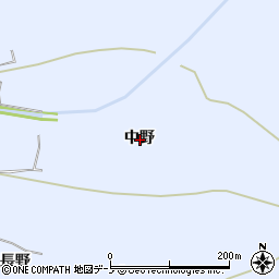 秋田県鹿角市花輪中野周辺の地図