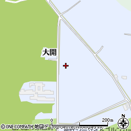 秋田県能代市落合大開周辺の地図