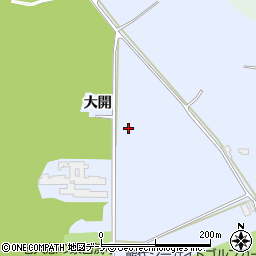 秋田県能代市落合（大開）周辺の地図
