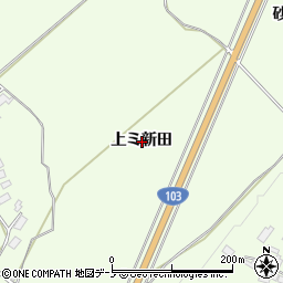 秋田県鹿角市十和田末広上ミ新田周辺の地図