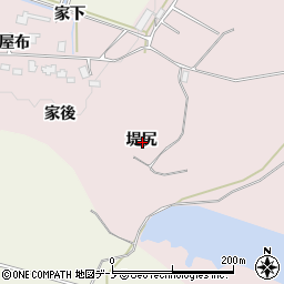 秋田県大館市下川原堤尻周辺の地図