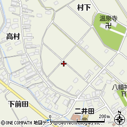 秋田県大館市二井田周辺の地図