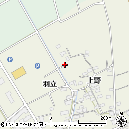 秋田県大館市山館羽立周辺の地図