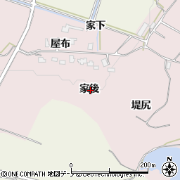 秋田県大館市下川原家後周辺の地図