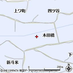 秋田県鹿角市花輪（木田橋）周辺の地図