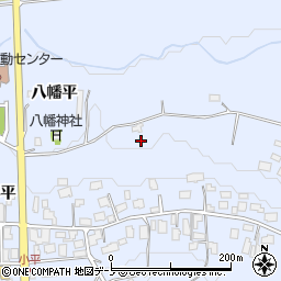 秋田県鹿角市花輪八幡平周辺の地図