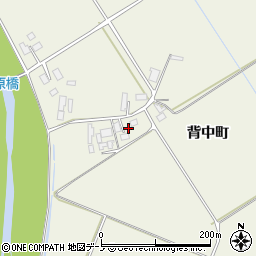 秋田県大館市二井田背中町周辺の地図