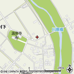 秋田県大館市二井田村下周辺の地図