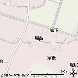 秋田県大館市下川原屋布周辺の地図