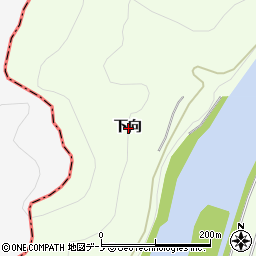 秋田県鹿角市十和田末広下向周辺の地図