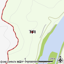 秋田県鹿角市十和田末広（下向）周辺の地図