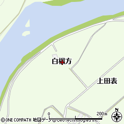 秋田県鹿角市十和田末広白根方周辺の地図