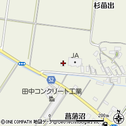 大館市二井田真中土地改良区周辺の地図