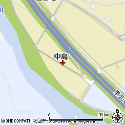 秋田県鹿角市十和田錦木中島周辺の地図