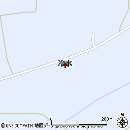 秋田県鹿角市花輪冷水周辺の地図