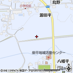 秋田県鹿角市花輪茂ハ谷地周辺の地図