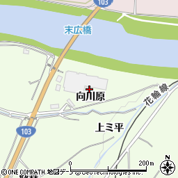 秋田県鹿角市十和田末広向川原28周辺の地図