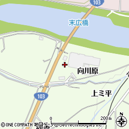秋田県鹿角市十和田末広向川原29周辺の地図