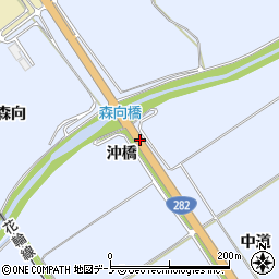 秋田県鹿角市花輪沖橋周辺の地図