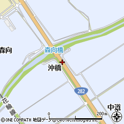 秋田県鹿角市花輪（沖橋）周辺の地図