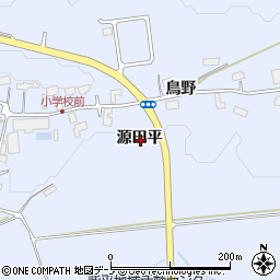 秋田県鹿角市花輪源田平周辺の地図
