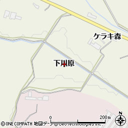 秋田県大館市二井田下川原周辺の地図