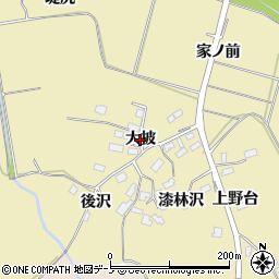 秋田県大館市大披（大披）周辺の地図