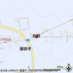 秋田県鹿角市花輪鳥野周辺の地図