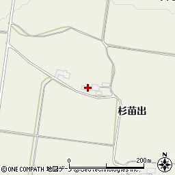 秋田県大館市二井田杉苗出周辺の地図