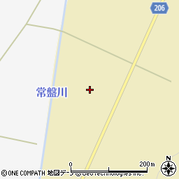 秋田県能代市常盤長崎周辺の地図