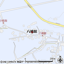 秋田県鹿角市花輪八幡館周辺の地図