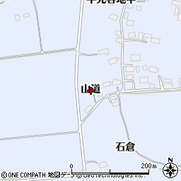 秋田県鹿角市花輪山道周辺の地図