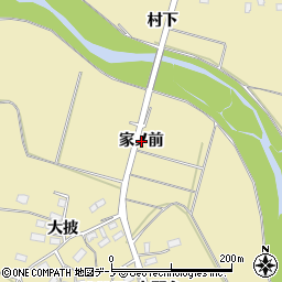 秋田県大館市大披（家ノ前）周辺の地図
