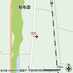秋田県能代市須田屋布添89周辺の地図