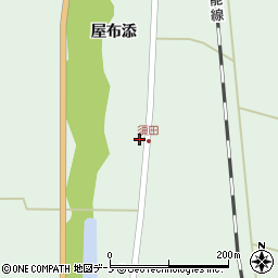 秋田県能代市須田屋布添77周辺の地図