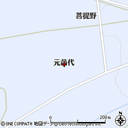秋田県鹿角市花輪元苗代周辺の地図