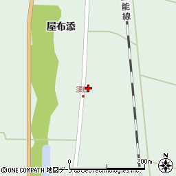 秋田県能代市須田屋布添90周辺の地図