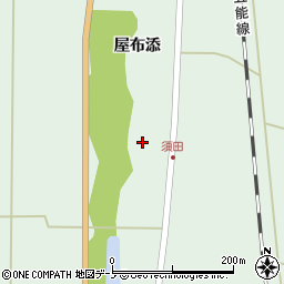 秋田県能代市須田屋布添30周辺の地図