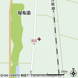 秋田県能代市須田屋布添91周辺の地図