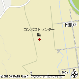 秋田県大館市大披向台周辺の地図