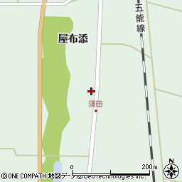 秋田県能代市須田屋布添73周辺の地図