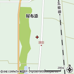 秋田県能代市須田屋布添74周辺の地図